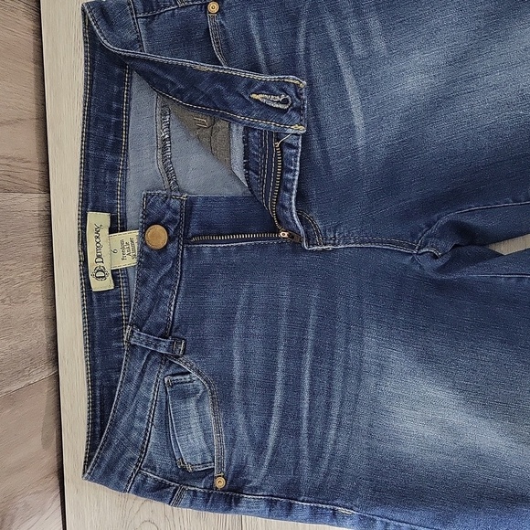 🛍Democracy Womens 6 Freedom Ankle Skimmer Medium‎ Wash Denim Blue Jeans Casual - Picture 5 of 10